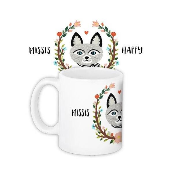 

Кружка с принтом Presentville Missis happy 330 мл