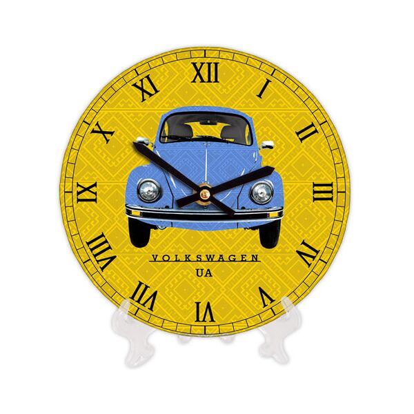 

Часы настенные круглые Presentville Автомобиль Жук голубой 18 см