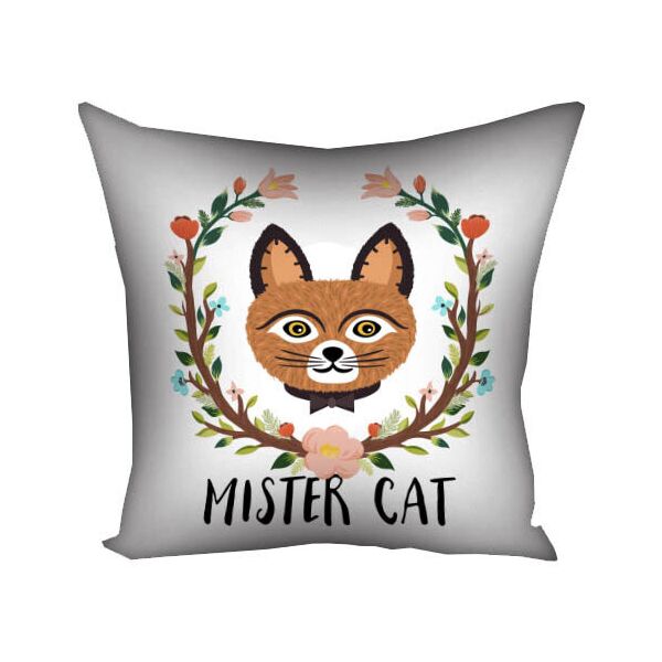 

Подушка с принтом Presentville Mister cat 50x50 см