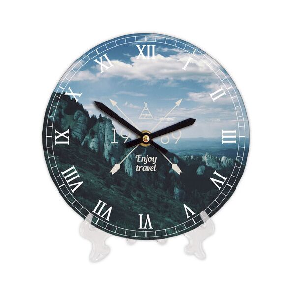 

Часы настенные круглые Presentville Enjoy travel Горы 18 см
