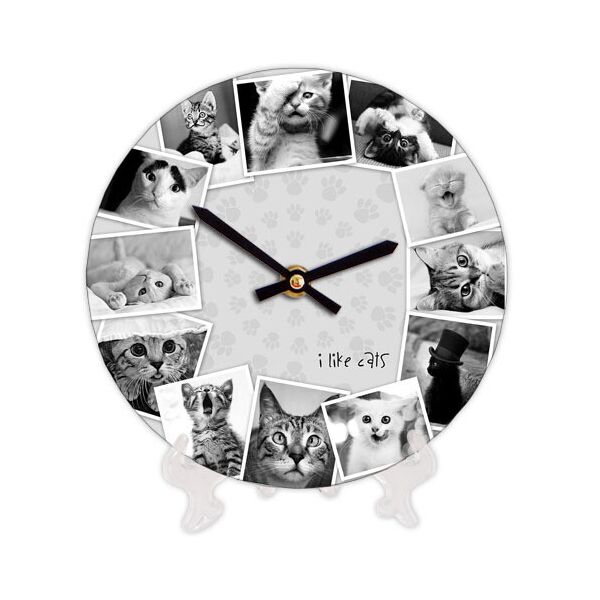 

Часы настенные круглые Presentville I like cats 18 см
