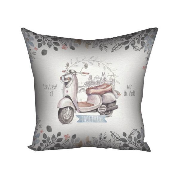 

Подушка с принтом Presentville Let`s travel all over the world together 50x50 см