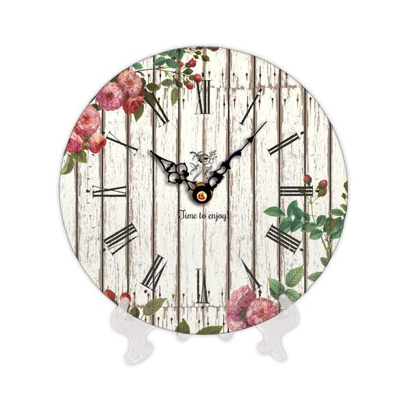 

Часы настенные круглые Presentville Time to enjoy! Flowers 18 см