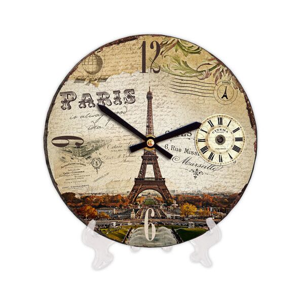 

Часы настенные круглые Presentville Eiffel Tower Paris 18 см