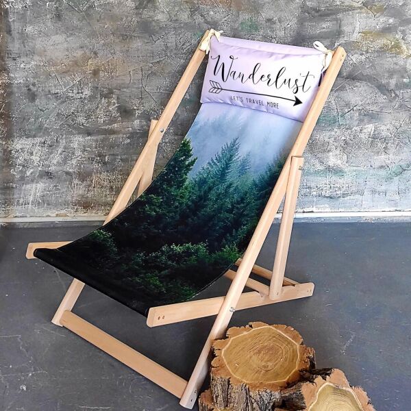 

Шезлонг раскладной деревянный из массива бука Presentville Wanderlust