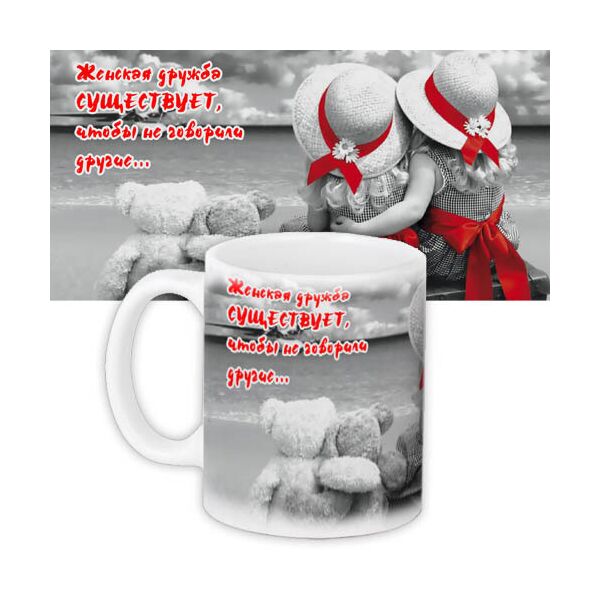 

Кружка с принтом Presentville про женскую дружбу 330 мл