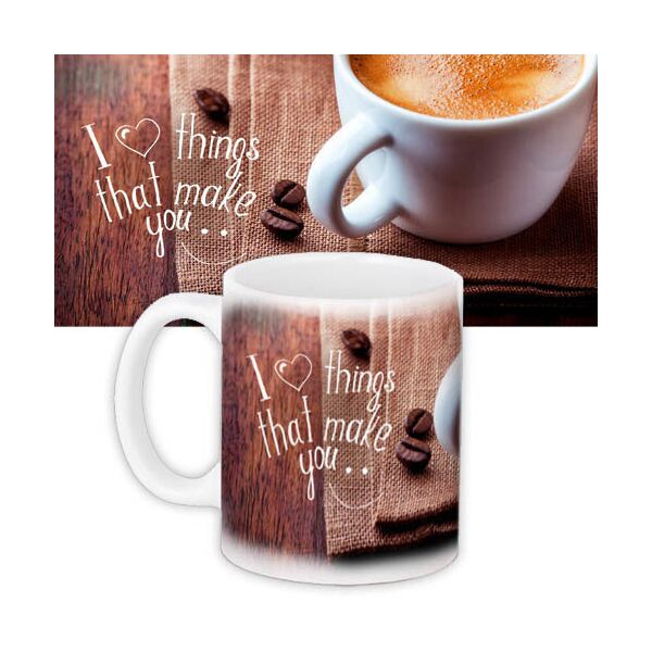 

Кружка с принтом Presentville I love things that make you... 330 мл