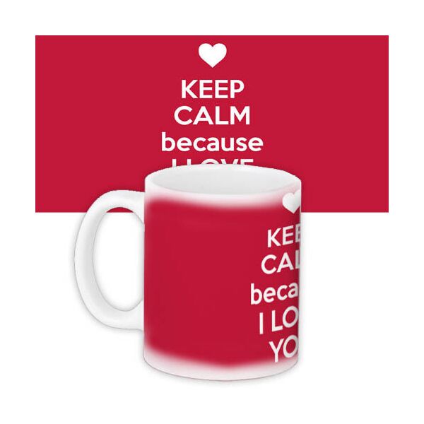 

Кружка с принтом Presentville Keep calm because i love you 330 мл