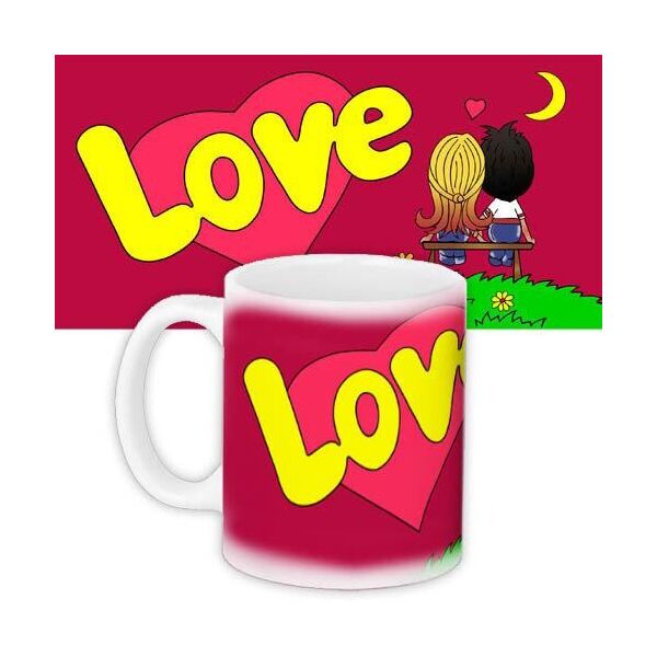 

Кружка с принтом Presentville Love is... красная 330 мл