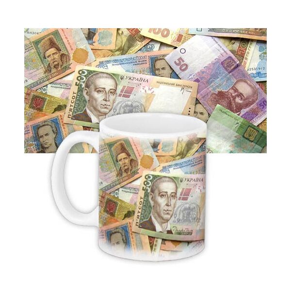 

Кружка с принтом Presentville Гривны 330 мл