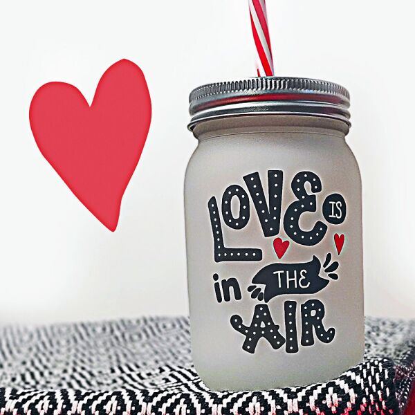 

Банка c трубочкой Джар Presentville Love is the air 450 мл