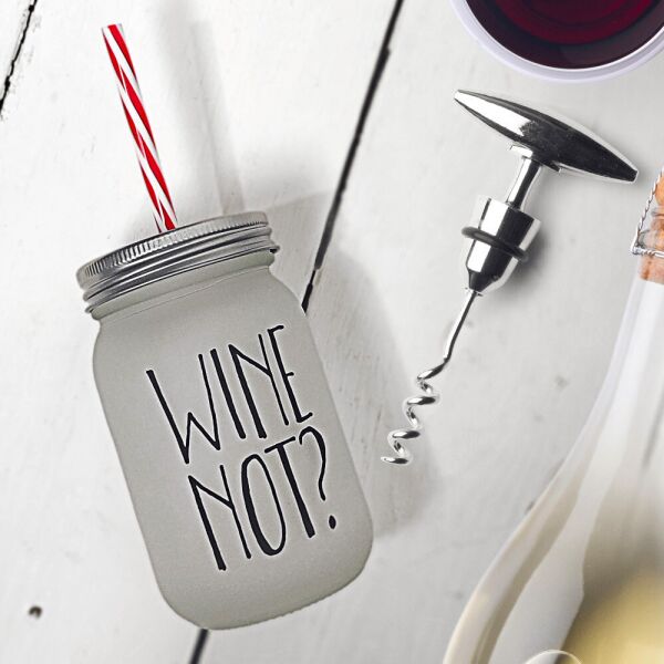 

Банка c трубочкой Джар Presentville Wine not 450 мл