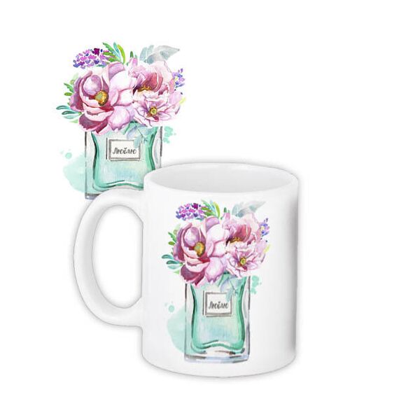 

Кружка с принтом Presentville Люблю цветы в вазе 330 мл