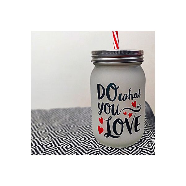 

Банка c трубочкой Джар Presentville Do what you - love 450 мл
