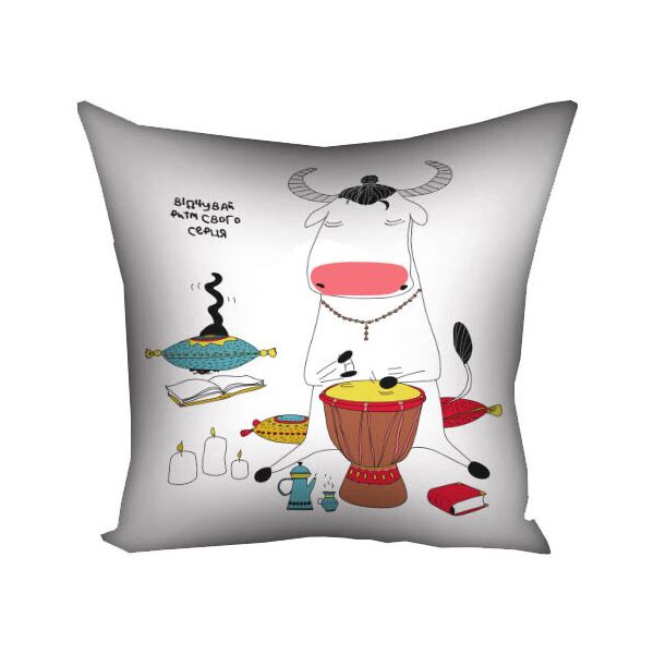 

Подушка с принтом Presentville Відчувай ритм свого серця 50x50 см