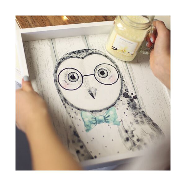 

Поднос деревянный с принтом Presentville Сова 33х33х4 см