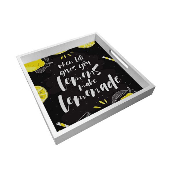 

Поднос деревянный с принтом Presentville When life gives you lemons make lemonade 33х33х4 см