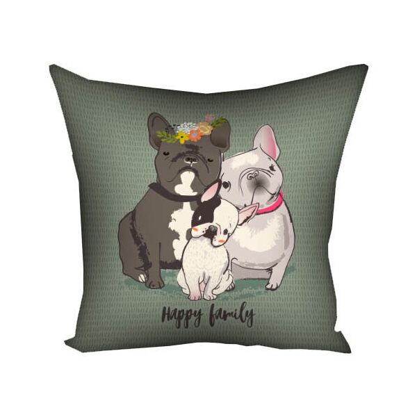 

Подушка с принтом Presentville Happy family 50x50 см