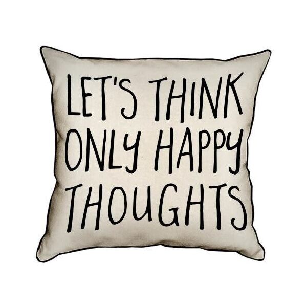 

Подушка интерьерная из мешковины Presentville Let`s think only happy thoughts 45x45 см