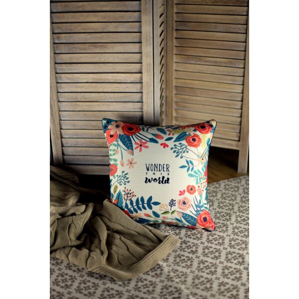 

Подушка интерьерная из мешковины Presentville Wonder this world 45x45 см