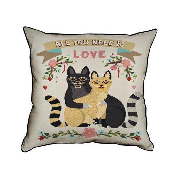 

Подушка интерьерная из мешковины Presentville All you need is love 45x45 см