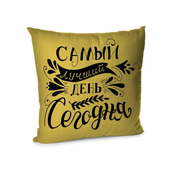 

Подушка диванная с бархата Presentville Самый лучший день сегодня 45x45 см