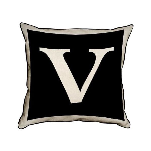 

Подушка интерьерная из мешковины Presentville Английская буква V 45x45 см