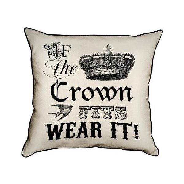 

Подушка интерьерная из мешковины Presentville If the crown fits wear it! 45x45 см