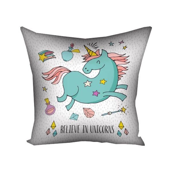 

Подушка с принтом Presentville Believe in unicorns 50x50 см