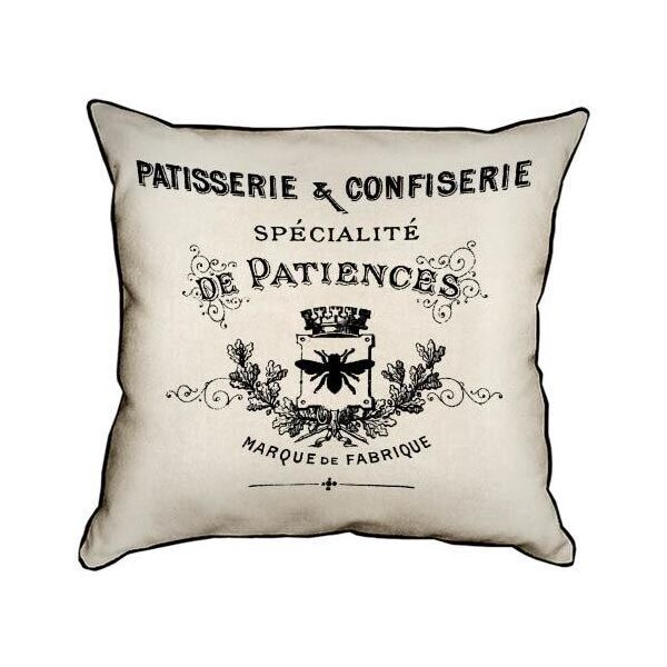 

Подушка интерьерная из мешковины Presentville Patisserie & confiserie specialite de Patiences 45x45 см