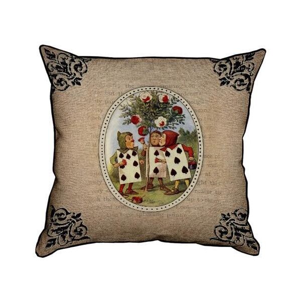 

Подушка интерьерная из мешковины Presentville Alice in wonderland 45x45 см