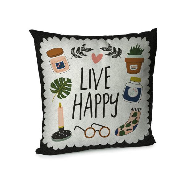

Подушка диванная с бархата Presentville Live happy 45x45 см