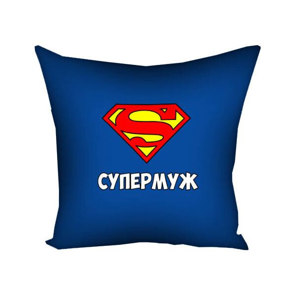 

Подушка с принтом Presentville Супермуж 50x50 см