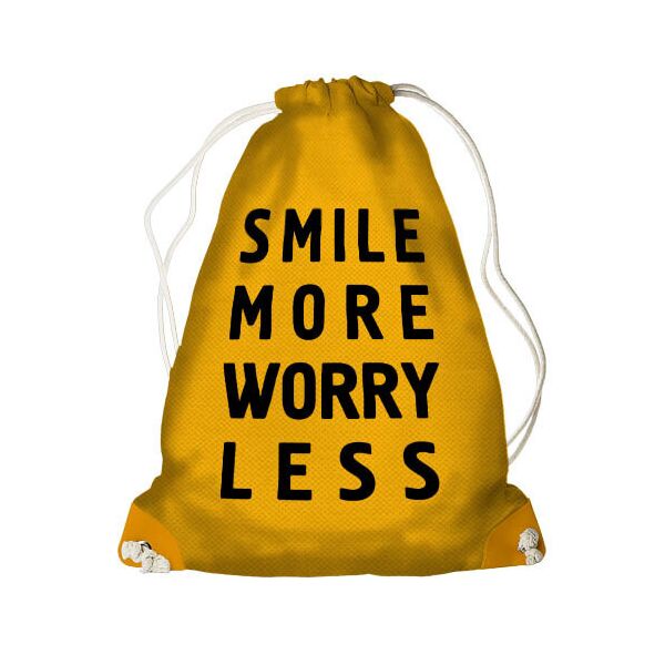 

Рюкзак-мешок Presentville Smile more worry less 33x45 см