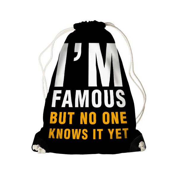 

Рюкзак-мешок Presentville I`m famous but no one knows it yet 33x45 см