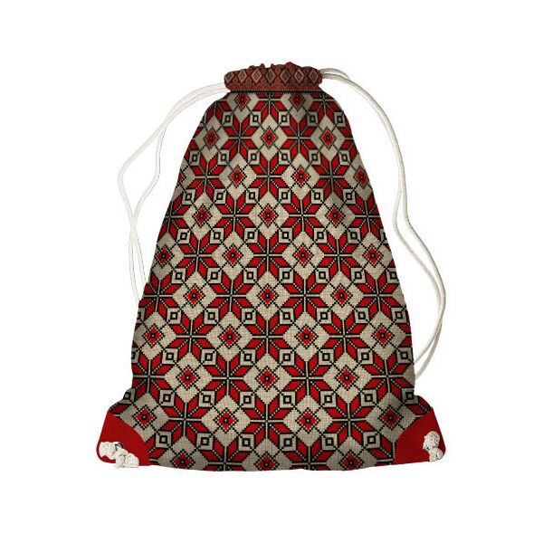 

Рюкзак-мешок Presentville Красный орнамент Ромбы 33x45 см
