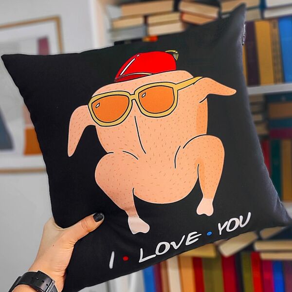 

Подушка с принтом Presentville I love you (chicken) 30x30 см