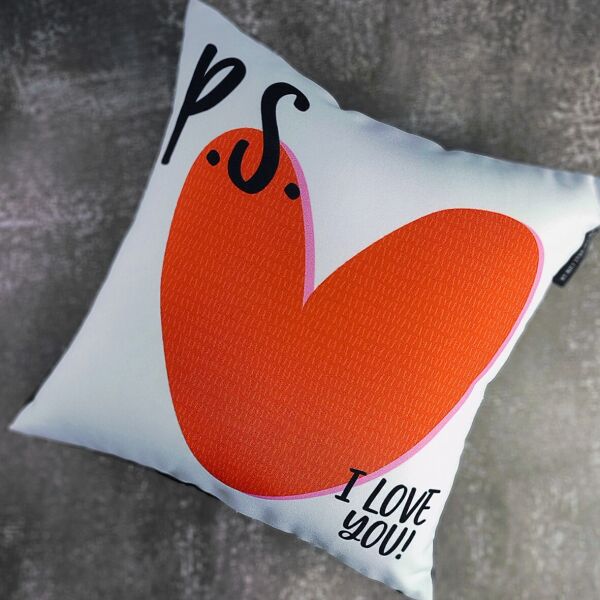 

Подушка с принтом Presentville P.S. I love you 50x50 см