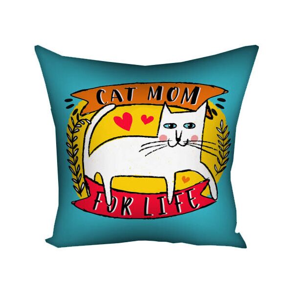 

Подушка с принтом Presentville Cat mom for life 30x30 см