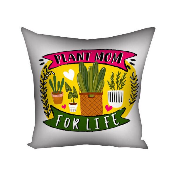 

Подушка с принтом Presentville Plant mom for life 40x40 см