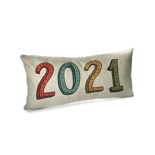 

Подушка для дивана бархатная Presentville 2021 year 50x24 см