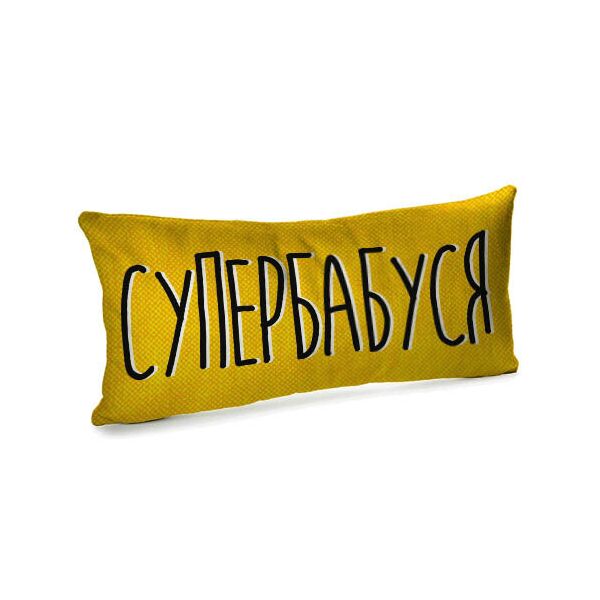 

Подушка для дивана бархатная Presentville Супербабуся 50х24 см