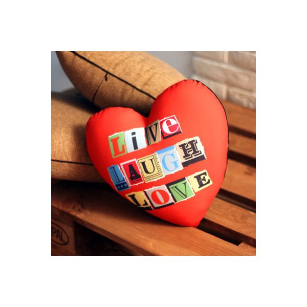 

Подушка сердце Presentville Live laugh love 37x37 см