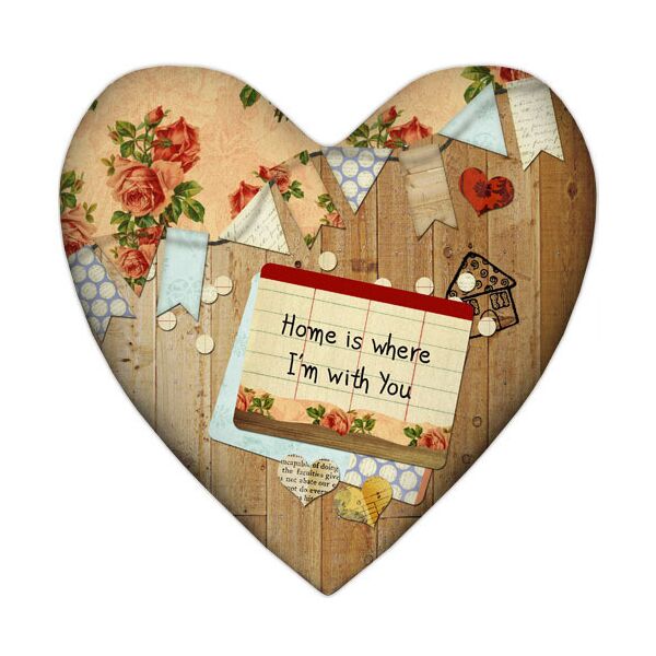

Подушка сердце Presentville Home is where I`m with you 37x37 см