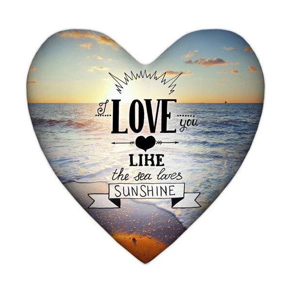 

Подушка сердце Presentville I love you like the sea loves sunshine 37x37 см