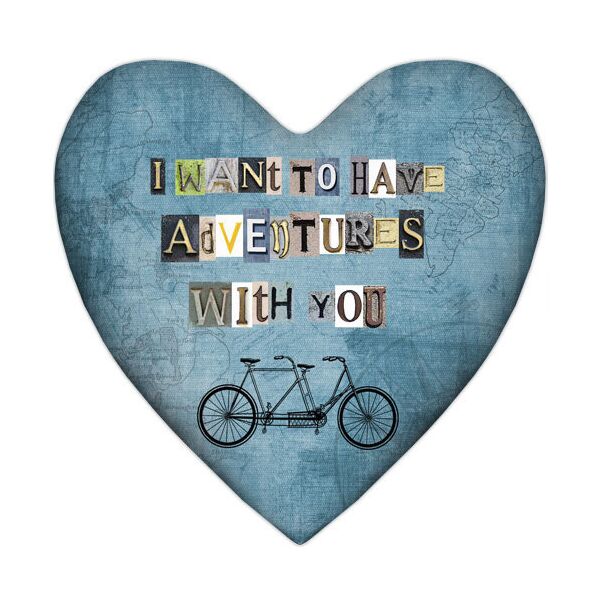 

Подушка сердце Presentville I want to have adventures with you 37x37 см