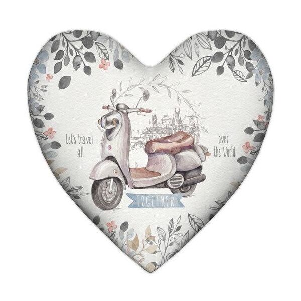

Подушка сердце Presentville Let`s travel all over the world together 37x37 см