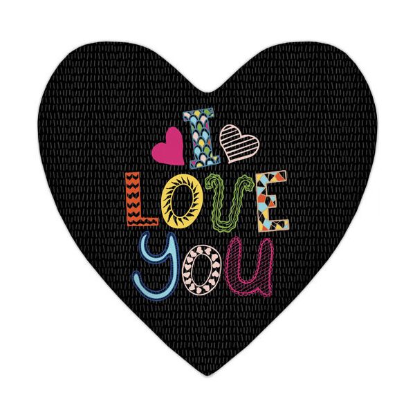 

Подушка сердце Presentville I love you на черном фоне 57x57 см