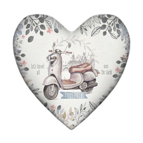 

Подушка сердце Presentville Let`s travel all over the world together 57x57 см