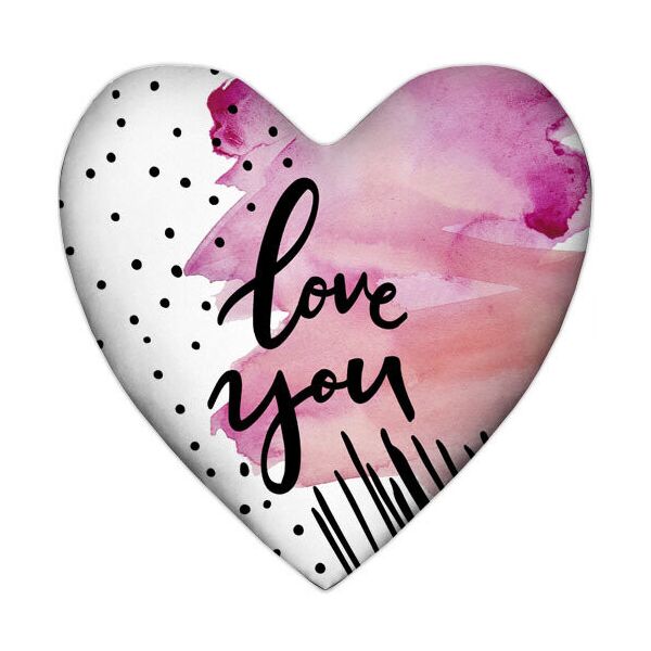 

Подушка сердце Presentville Love you на бело-розовом фоне 57x57 см